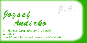 jozsef andirko business card