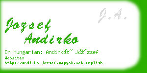 jozsef andirko business card